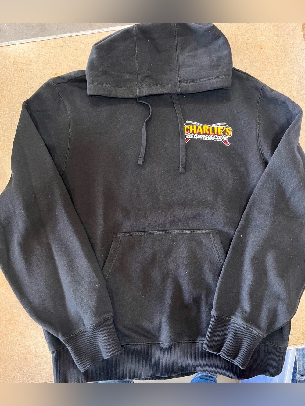 Charlie's Black Logo Hoodie